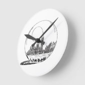 Londen in een glazen bal. ronde klok (Hoek)