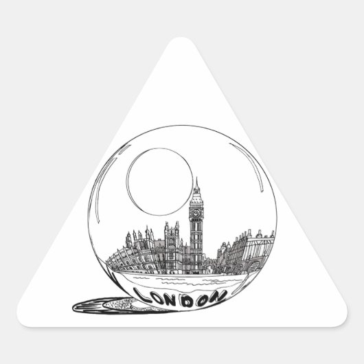 Londen in een glazen bal. sticker (Voorkant)