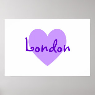 Londen in Paars Poster