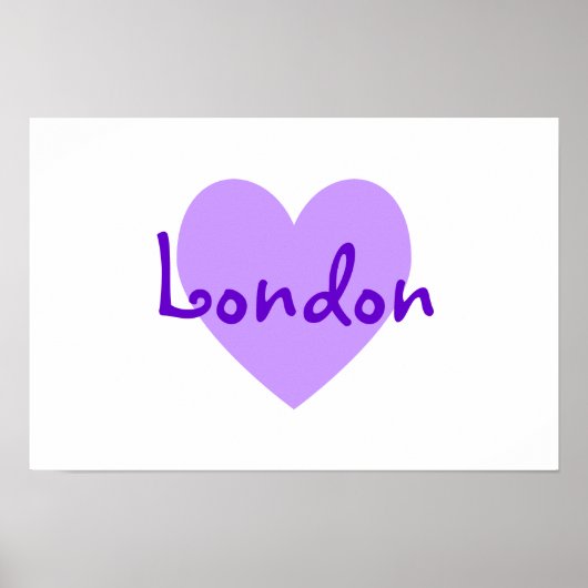 Londen in Paars Poster (Voorkant)