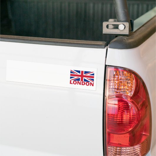 Londen in Red Bumpersticker (Op Truck)