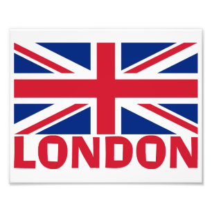 Londen in Red Foto Afdruk