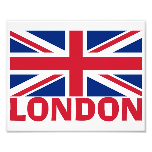 Londen in Red Foto Afdruk (Voorkant)