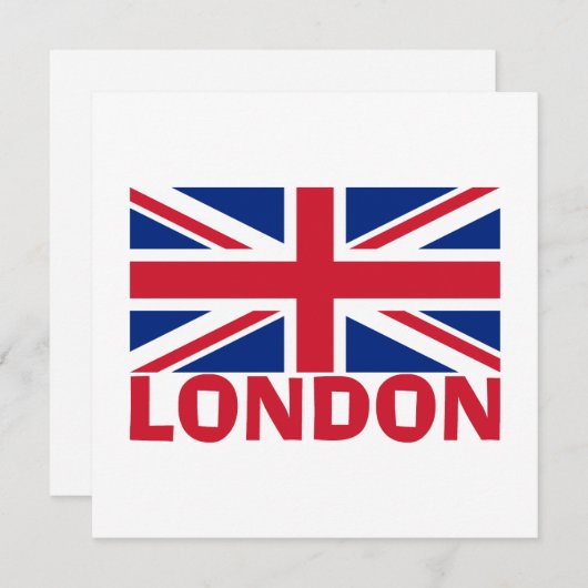 Londen in Red Kaart (Voorkant / Achterkant)