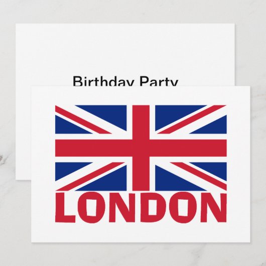 Londen in Red Kaart (Voorkant / Achterkant)