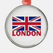 Londen in Red Metalen Ornament (Voorkant)