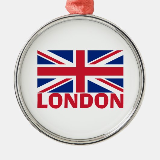 Londen in Red Metalen Ornament (Voorkant)