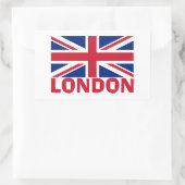 Londen in Red Rechthoekige Sticker (Tas)
