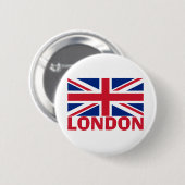 Londen in Red Ronde Button 5,7 Cm (Voorkant /achterkant)