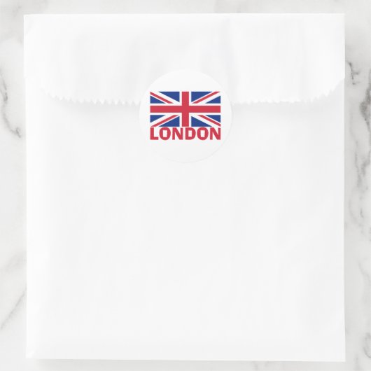 Londen in Red Ronde Sticker (Tas)