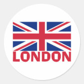 Londen in Red Ronde Sticker (Voorkant)