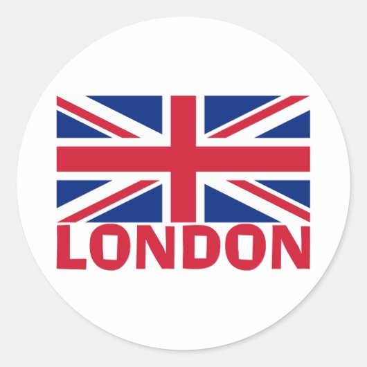Londen in Red Ronde Sticker (Voorkant)