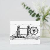 Londen in tangles briefkaart (Staand voorkant)