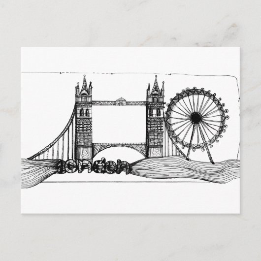 Londen in tangles briefkaart (Voorkant)