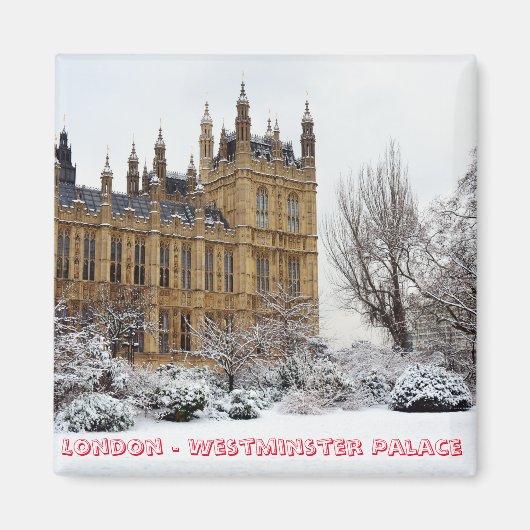 Londen in Winter, Westminster (Fridge Magnet) Magneet (Voorkant)