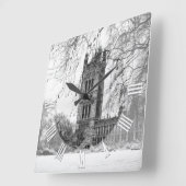 Londen in Winter, Westminster Palace, Parlement Vierkante Klok (Hoek)