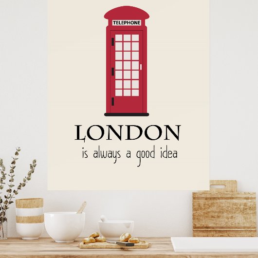 Londen is altijd een goed idee poster (Keuken)