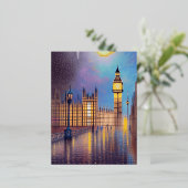 Londen is de hoofdstad van Engeland Folie Feestdagen Briefkaart (Staand Voorkant)