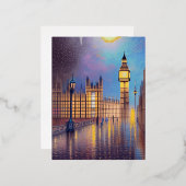 Londen is de hoofdstad van Engeland Folie Feestdagen Briefkaart (Voorkant / Achterkant)