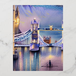 Londen is de hoofdstad van Engeland Folie Feestdagen Briefkaart