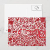 Londen kaart Art Red (Voorkant / Achterkant)
