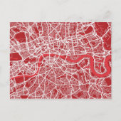 Londen kaart Art Red (Voorkant)