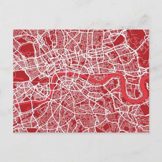 Londen kaart Art Red (Voorkant)