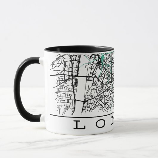Londen kaart mok (Links)