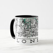 Londen kaart mok (Voorkant links)