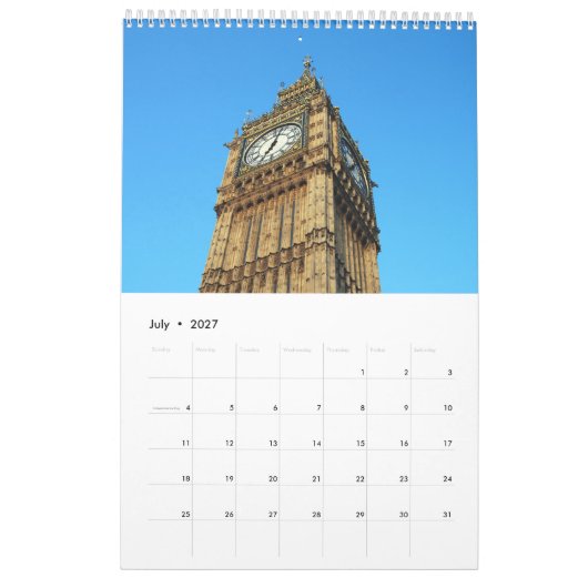 Londen kalender (Jul 2027)