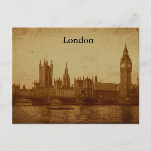 Londen, Kamers van het Briefkaart van het Parlemen (Voorkant)