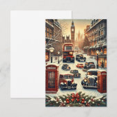 Londen Kerst Elegantie Bedankkaart (Voorkant / Achterkant)
