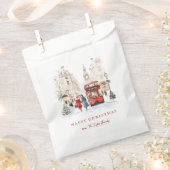 Londen Kerst Waterverf Stads Scene Bedankzakje (Geknipt)