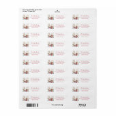 Londen Kerst Waterverf Stadsscene Adres Etiket (Full Sheet)