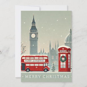 Londen Kerstmis   Big Ben & Feestelijk Londen Bedankkaart