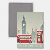Londen Kerstmis | Big Ben & Feestelijk Londen Magneet (Voorkant / Achterkant)
