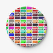 Londen kleuren & Double Decker Bus / kinder partij Papieren Bordje (Voorkant)