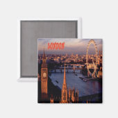 Londen koelkastmagneet Souvenir Magneet (Voorkant / Achterkant)
