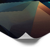 Londen kubistische nacht - moderne geometrische st poster (Hoek)