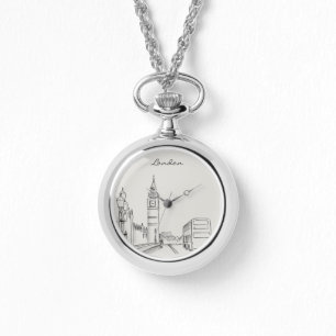 Londen Kunst Tekening Eenvoudig Horloge