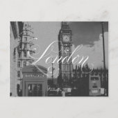 Londen Landmark Zwart Wit Foto Briefkaart (Voorkant)