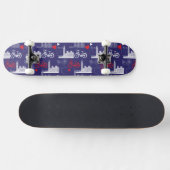 Londen Landmarks Patroon Skateboard (Horizontaal)