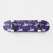 Londen Landmarks Patroon Skateboard (Horizontaal)