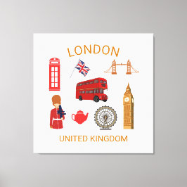 Londen Landmarks Travel-Thema Print