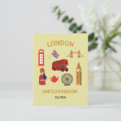 Londen Landmarks Travel-Thema Print Briefkaart (Staand voorkant)