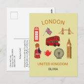 Londen Landmarks Travel-Thema Print Briefkaart (Voorkant / Achterkant)