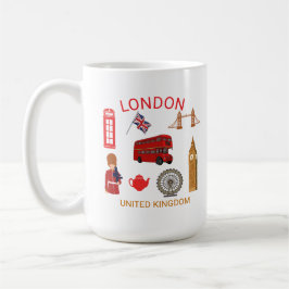 Londen Landmarks Travel-Thema Print Koffiemok
