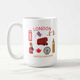 Londen Landmarks Travel-Thema Print Koffiemok
