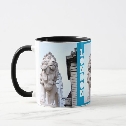 Londen Leeuwenstandbeeld Mok (Links)