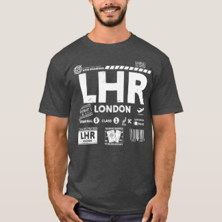  Londen LHR Airport Code Reisdag Retro T T-shirt